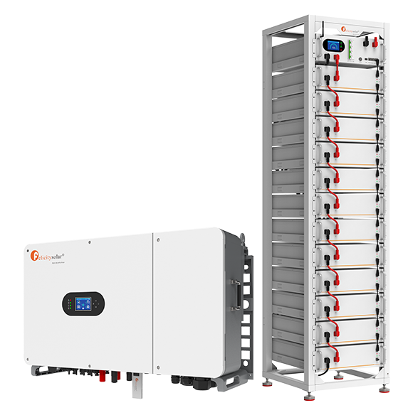 50kW hybrid solar inverter & high-voltage LFP battery