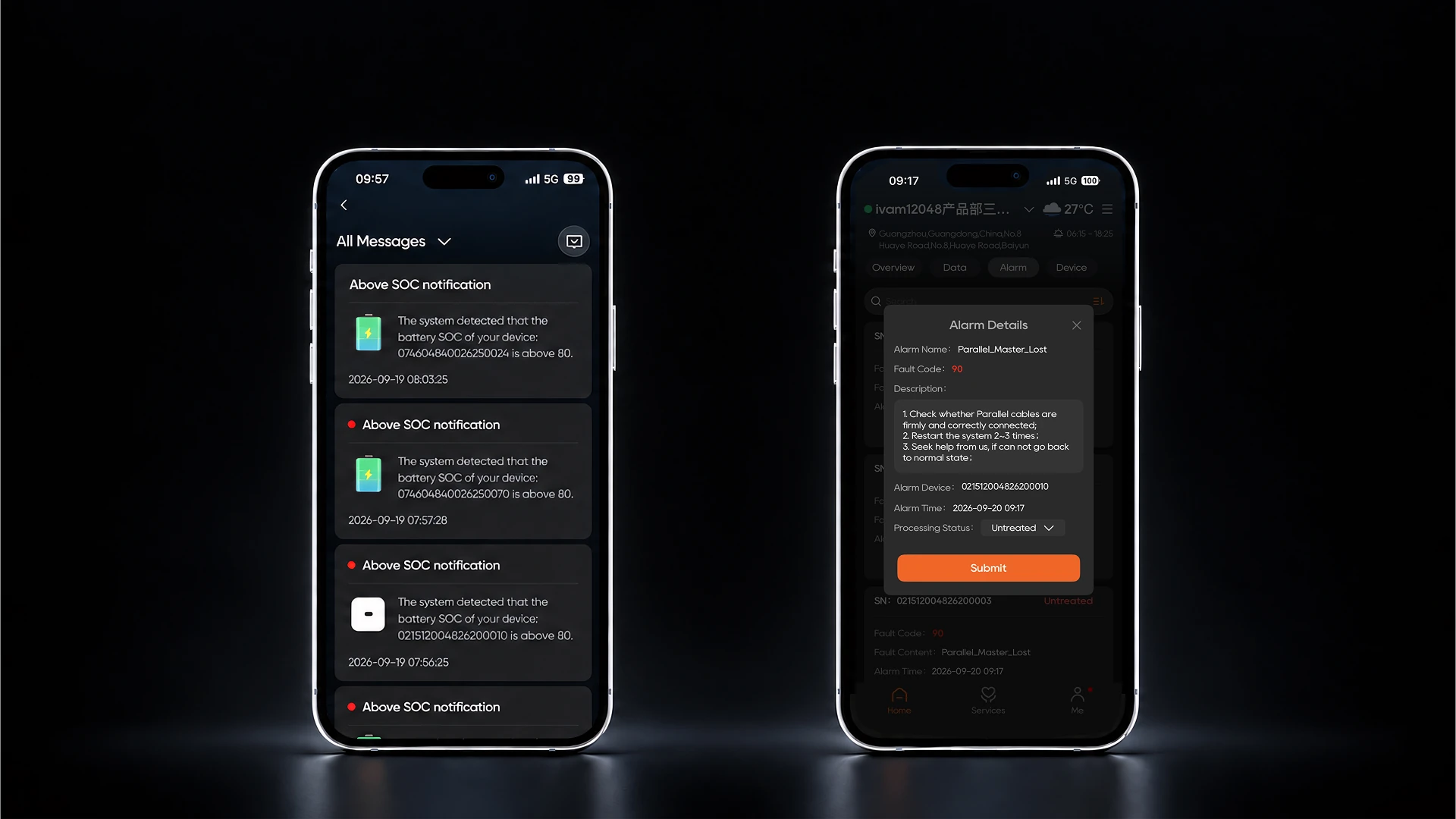 IVAM mobile alert notifications